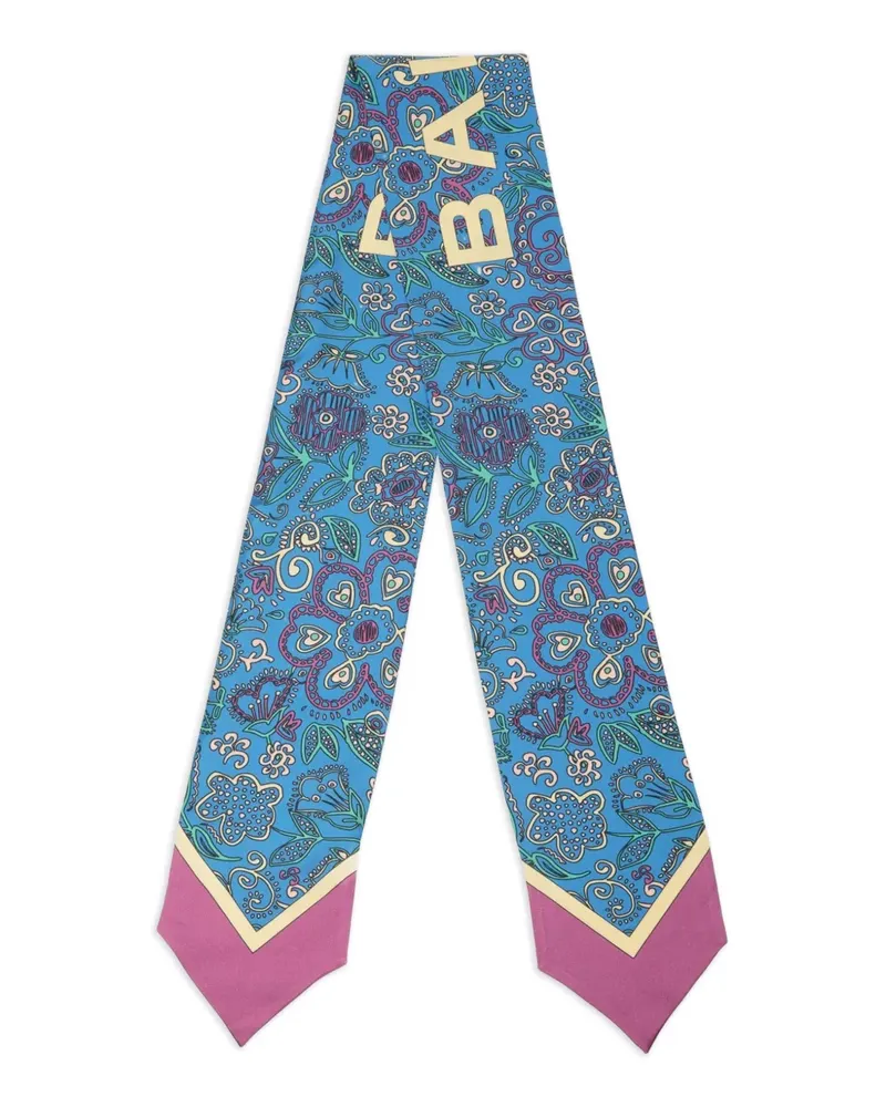 Bally Schal mit Paisleymuster - Blau Blau