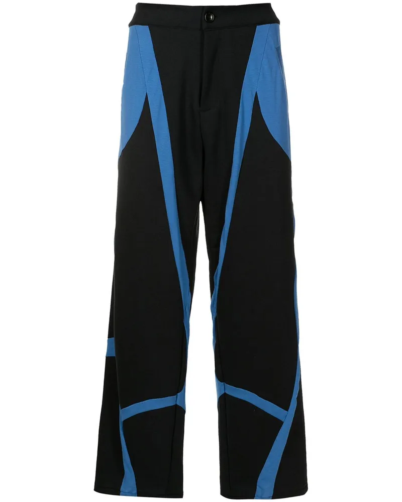 Amir Slama Gerade Hose mit Einsätzen - Blau Blau