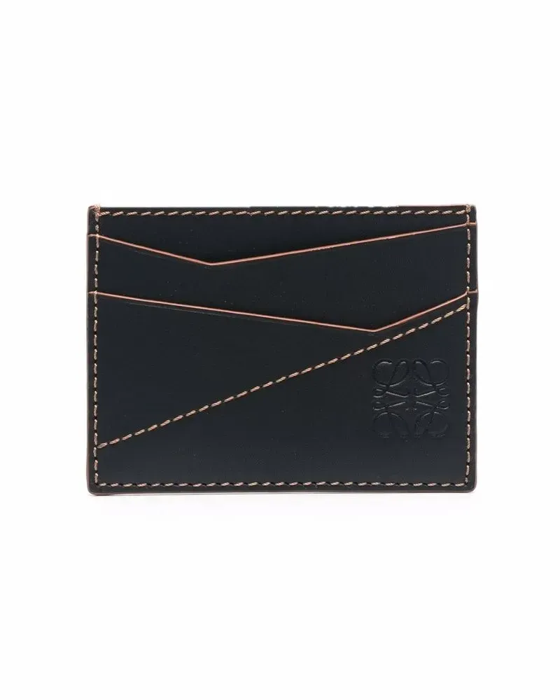 Loewe Anagram Portemonnaie mit Ziernaht - Schwarz Schwarz