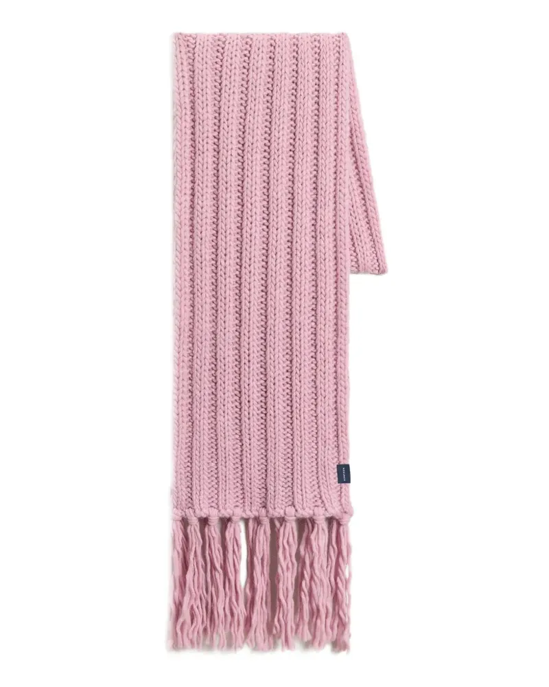 Woolrich Grob gerippter Strickschal - Rosa Rosa