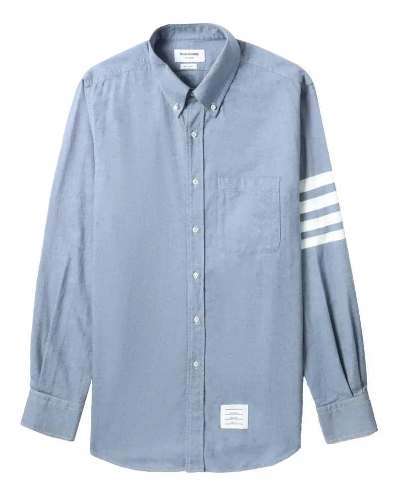 Thom Browne Flanell-Hemd mit Streifen - Blau Blau