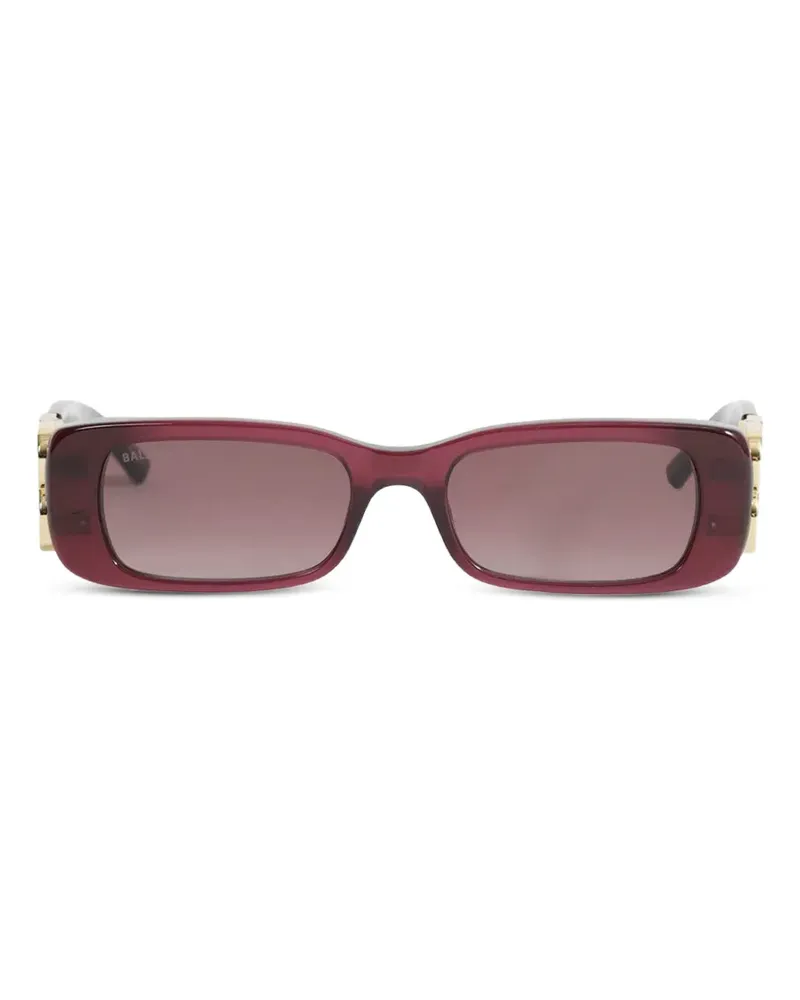 Balenciaga Dynasty Sonnenbrille mit eckigem Gestell - Rot Rot
