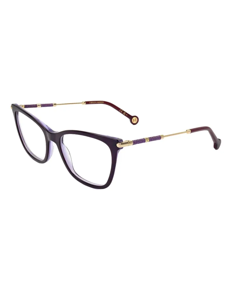 Carolina Herrera New York Cat-Eye-Brille mit Glitter - Violett Violett