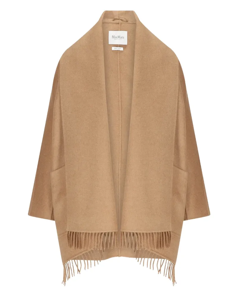 Max Mara fringed long-sleeve coat - Braun Braun