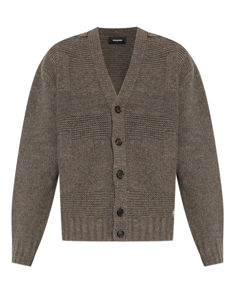 Dsquared2 Cardigan mit V-Ausschnitt - Braun Braun