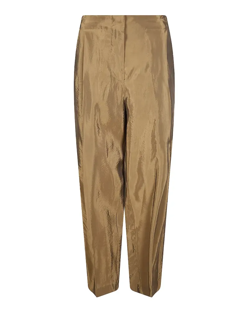 Alberto Biani iridescent tapered trousers - Braun Braun