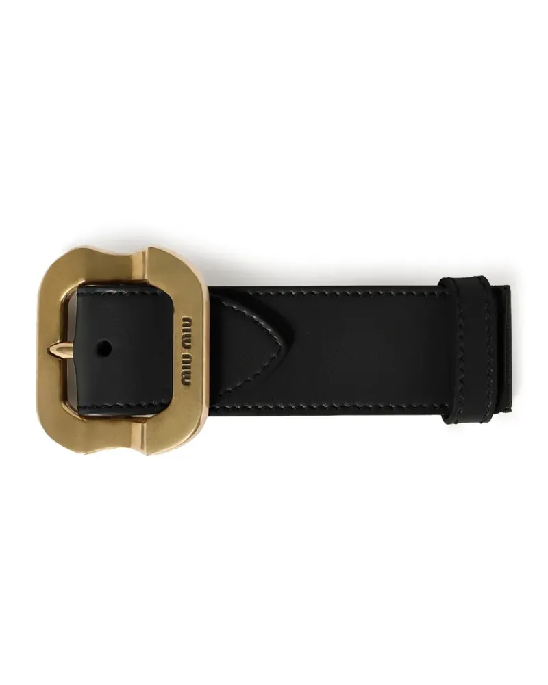 Miu Miu Armband aus Leder - Schwarz Schwarz