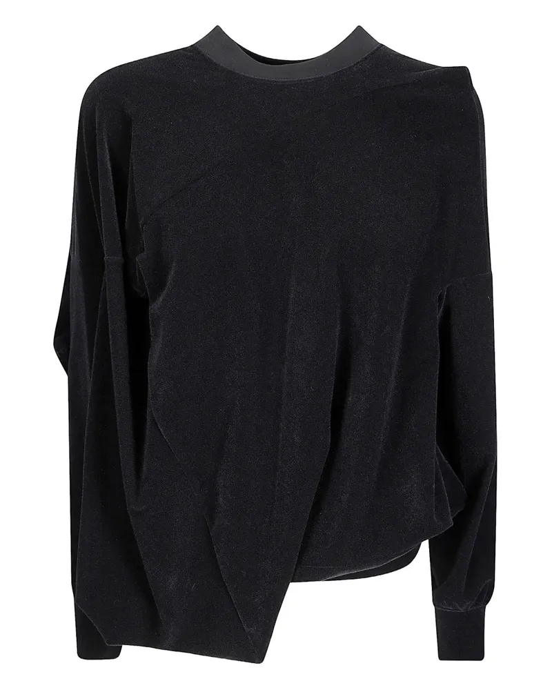 Junya Watanabe Gestreiftes Langarmshirt mit Nieten - Schwarz Schwarz