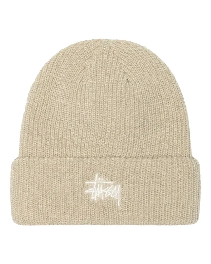 Stüssy Basic Beanie mit Umschlag - Nude Nude