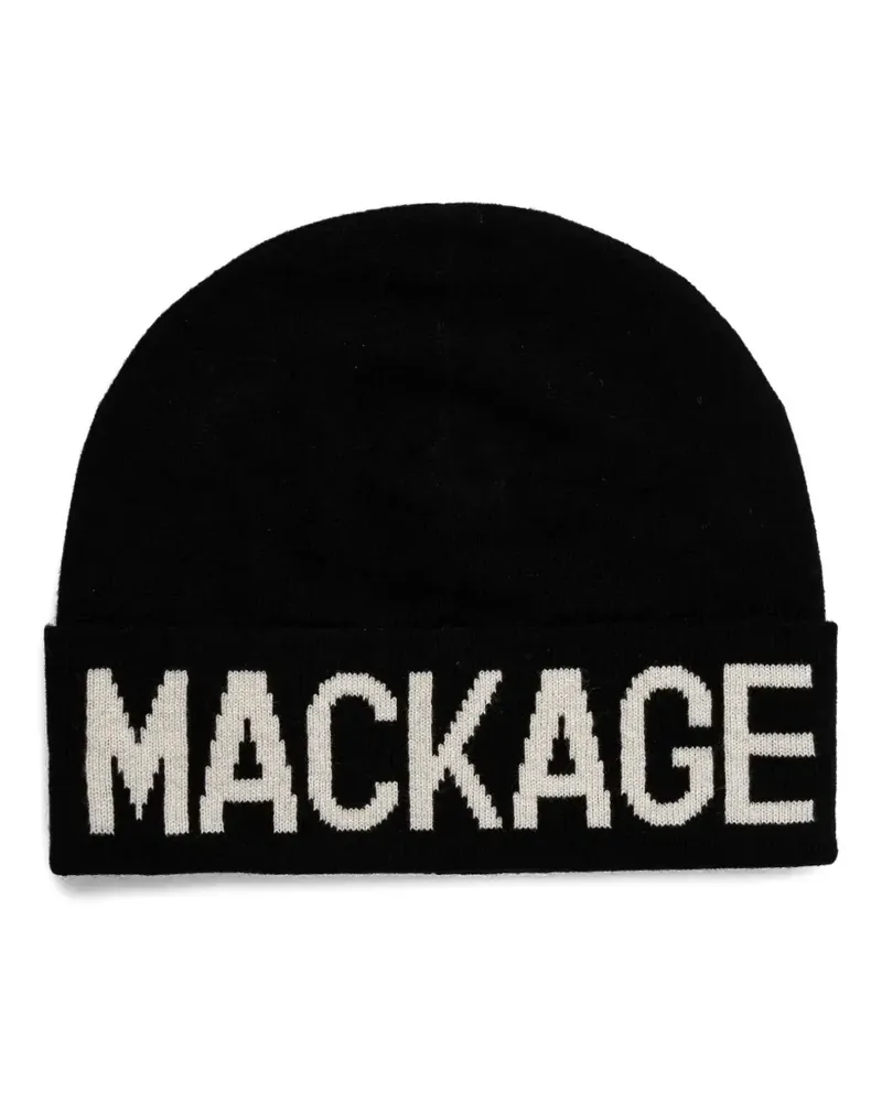 Mackage Kiko Beanie mit Logo - Schwarz Schwarz