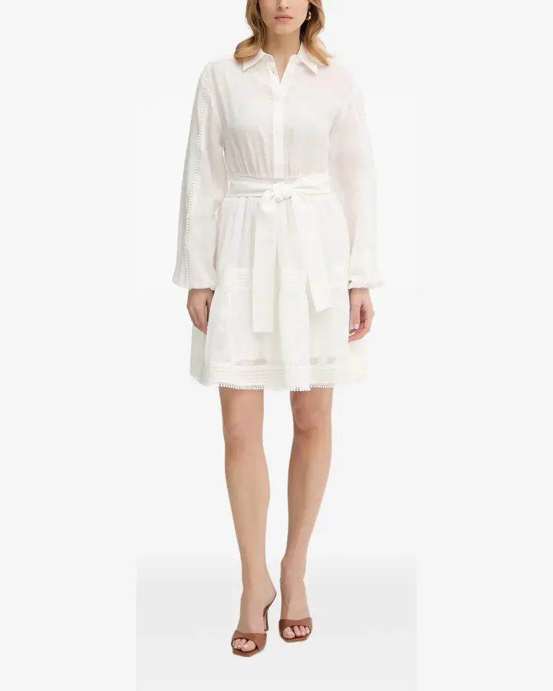 Silvian Heach Midikleid mit Gürtel - Weiß Weiß