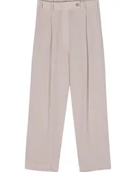 ALYSI Cropped-Seidenhose mit hohem Bund Grau