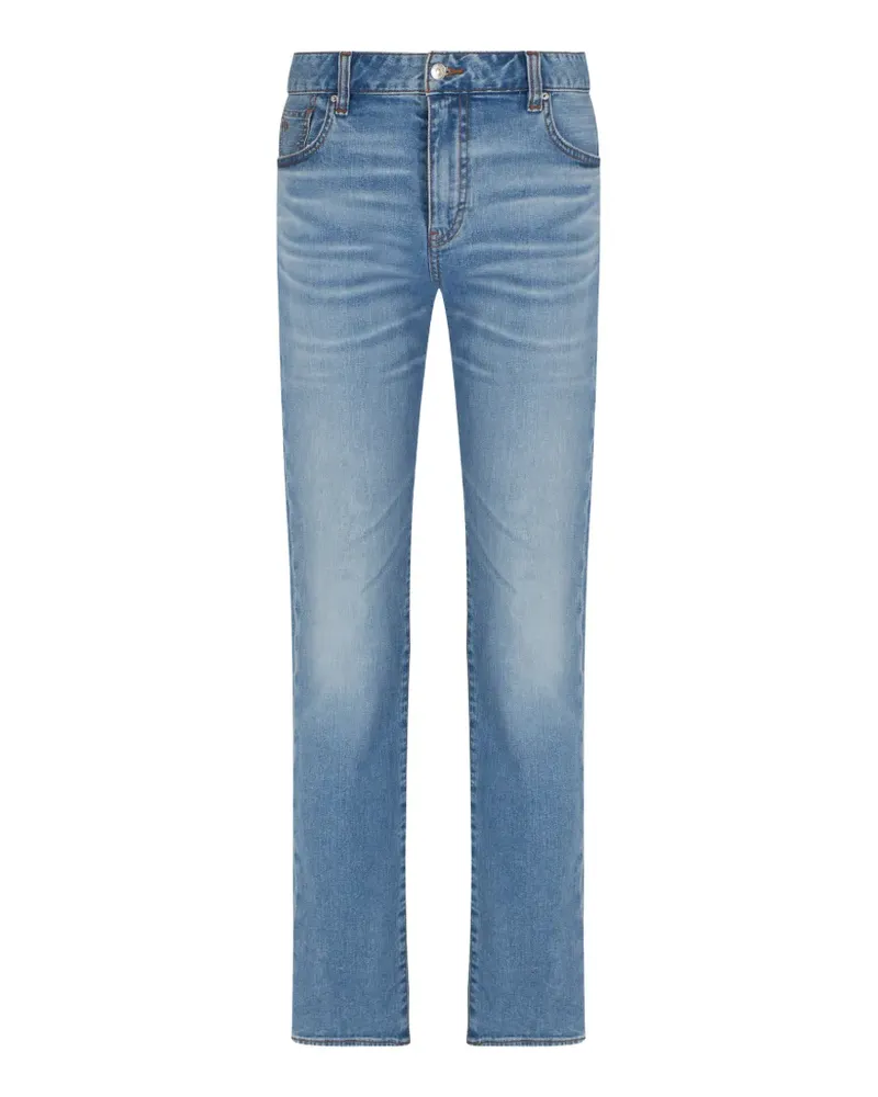 Armani Exchange Ausgeblichene Jeans mit Tragefalten - Blau Blau
