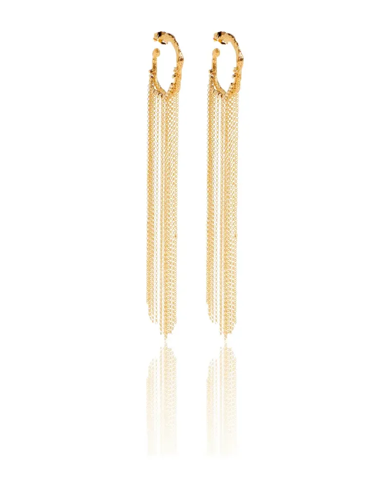 forte_forte chain hoop earrings - Gold Gold