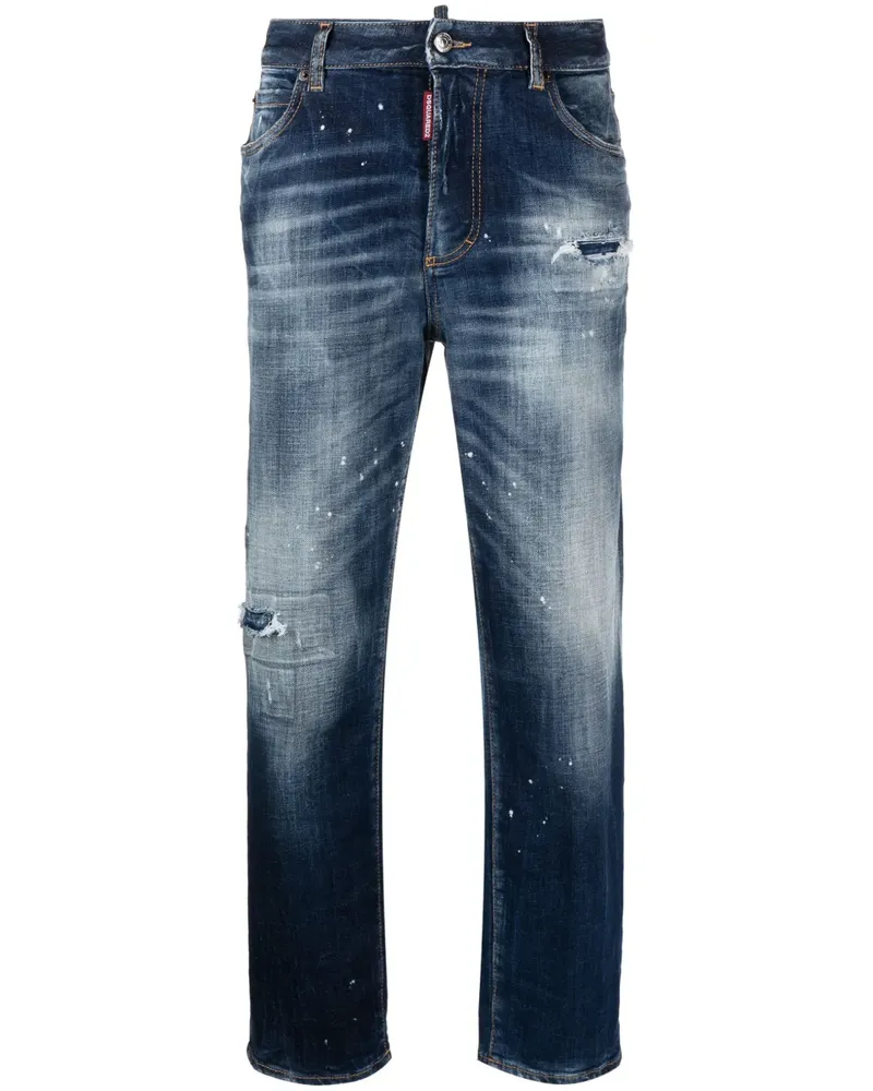 Dsquared2 Jeans in Distressed-Optik - Blau Blau