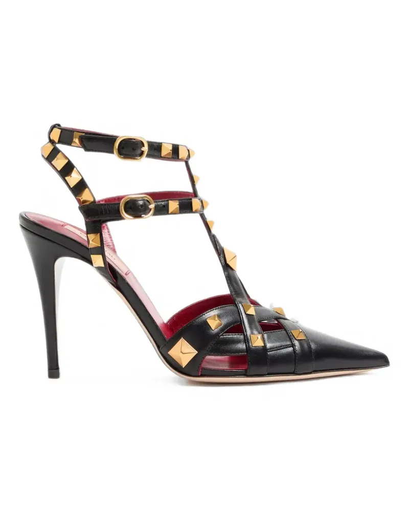 Valentino Garavani Studdy Pumps aus Ziegenleder 100mm - Schwarz Schwarz