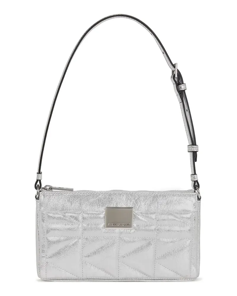 Karl Lagerfeld Kleine K/Kuilt Schultertasche - Silber Silber