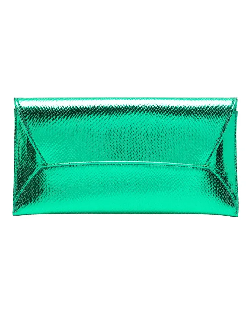 Aquazzura Envelope Clutch im Metallic-Look - Grün Grün