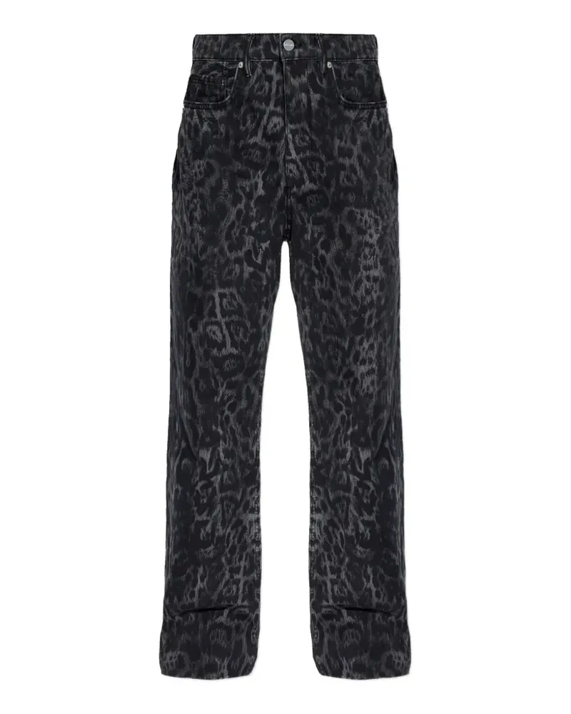 AllSaints Blake Jeans mit Animal-Print - Schwarz Schwarz