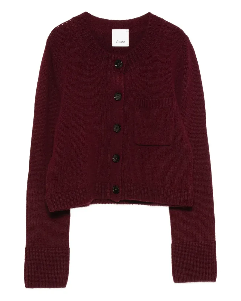 ALLUDE Cardigan mit geknöpfter Tasche - Rot Rot
