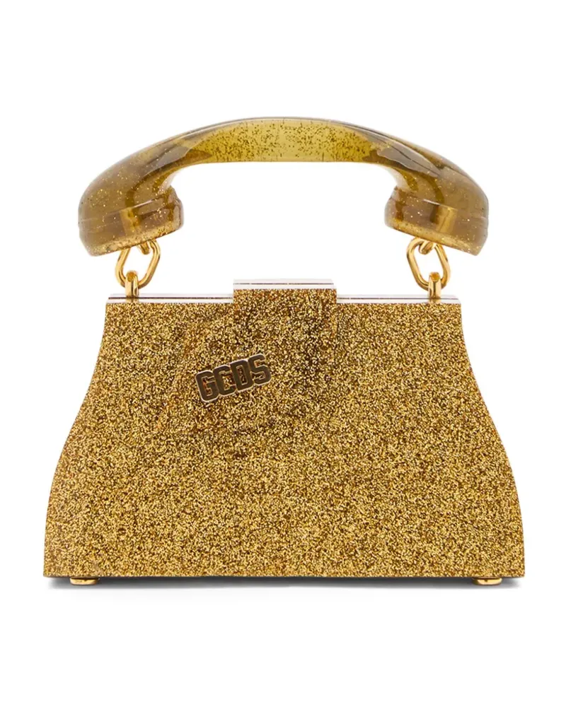 GCDS Call-Me Comma Mini-Tasche - Gold Gold