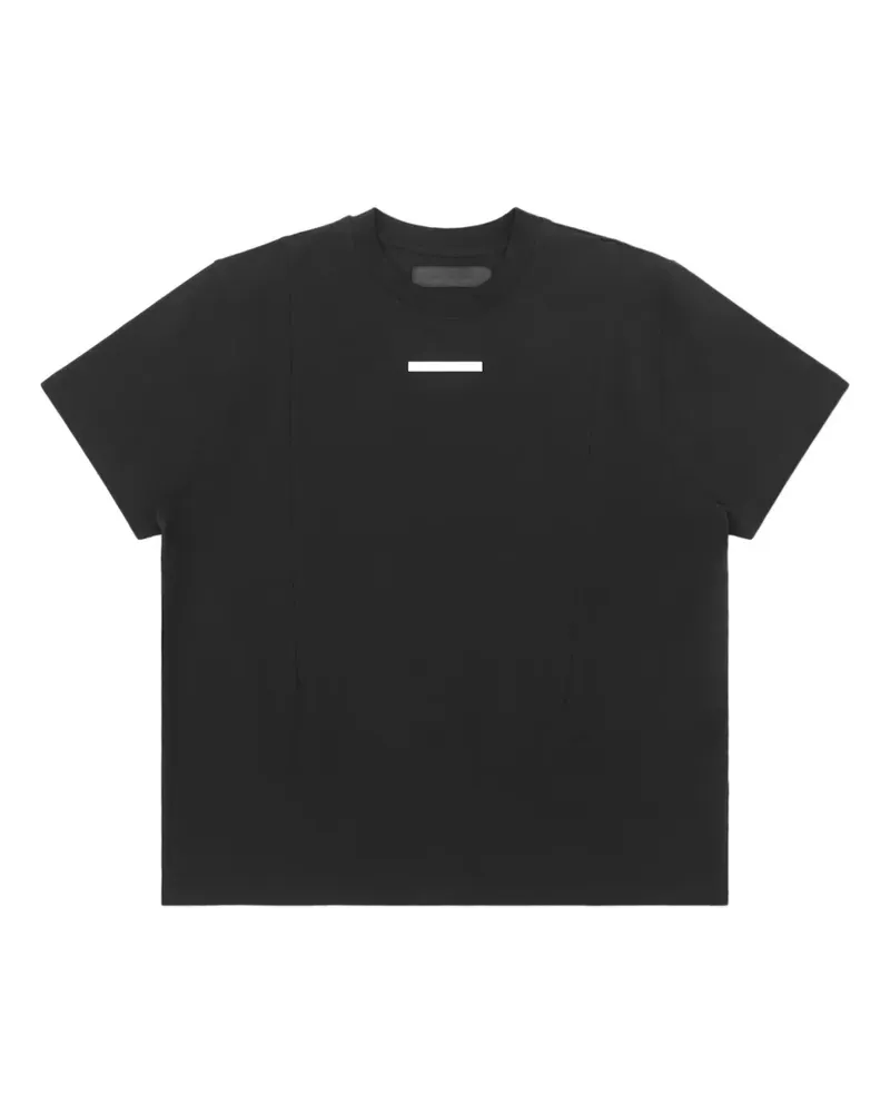 Heliot Emil T-Shirt mit Metallic-Schild - Schwarz Schwarz