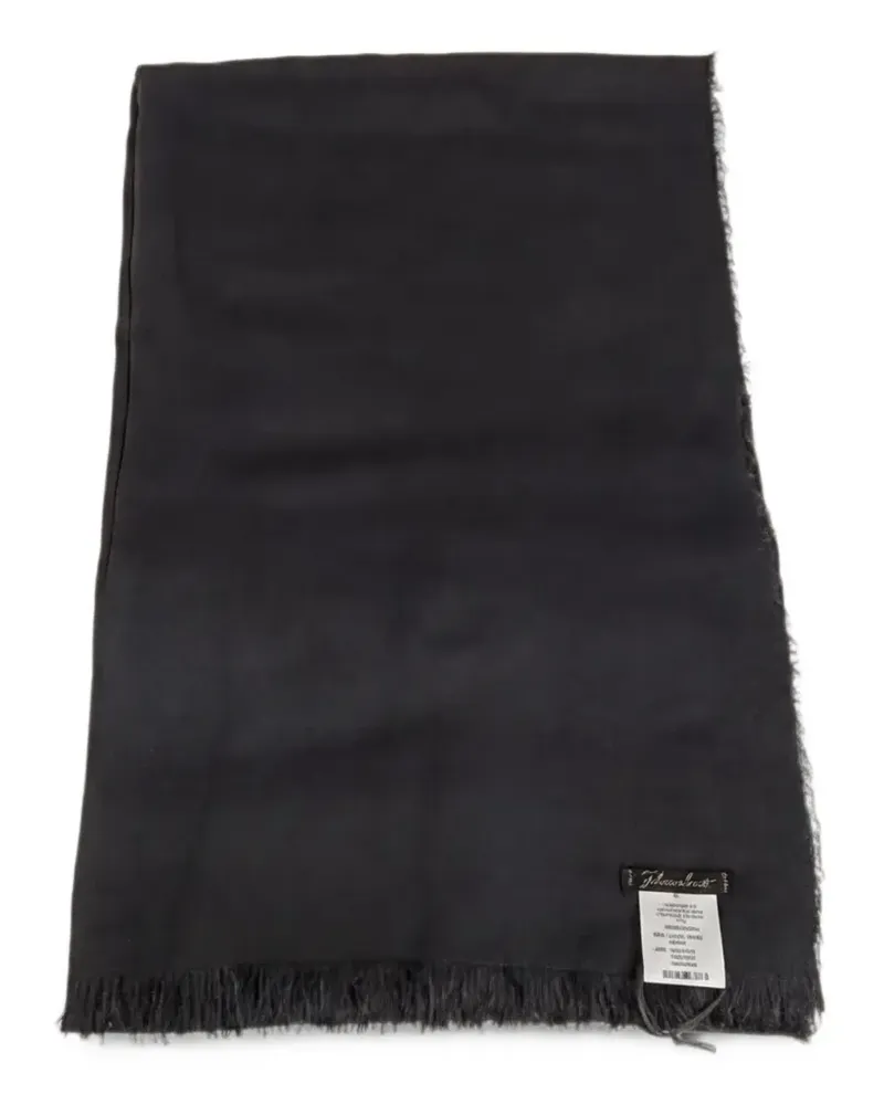 Faliero Sarti frayed-edge scarf - Schwarz Schwarz