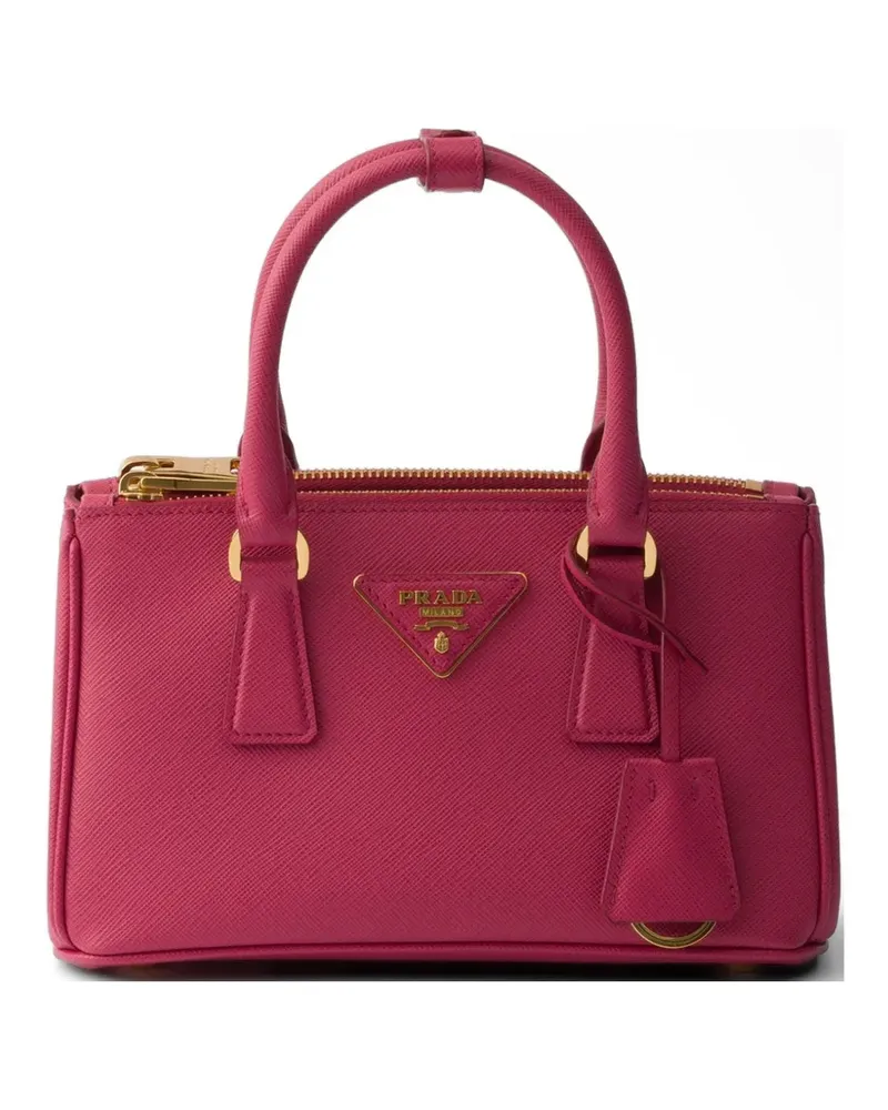 Prada Galleria mini Saffiano-leather bag - Rosa Rosa