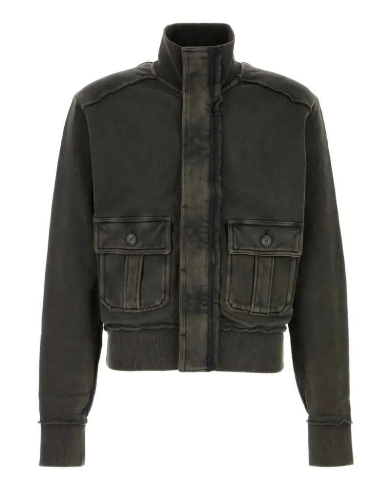 Entire Studios Supply faded-effect zip-up jacket - Schwarz Schwarz