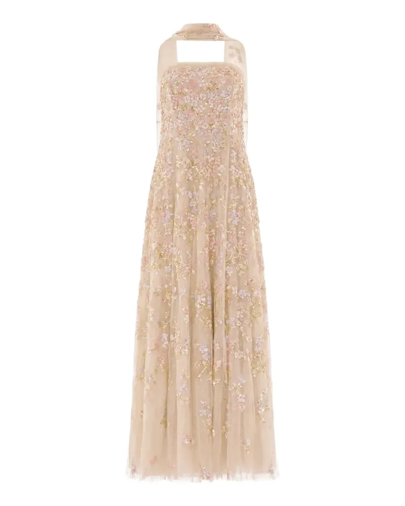 Needle & Thread Forget-Me-Not strapless gown - Nude Nude