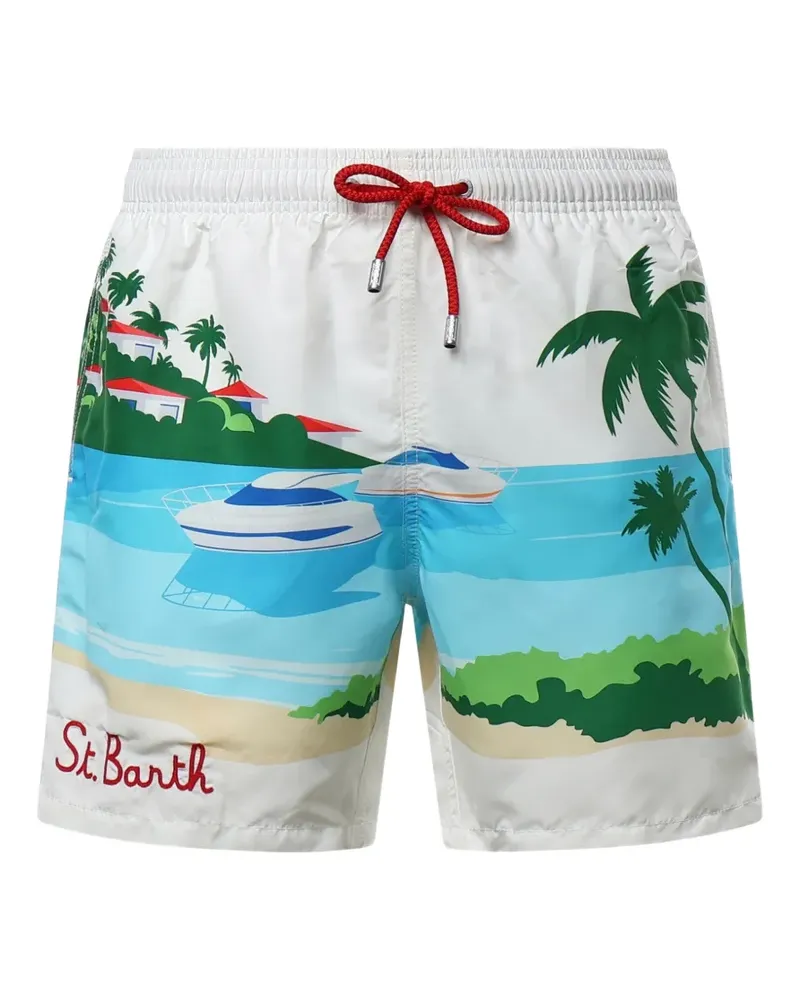 MC2 Saint Barth Badeshorts mit Kordelzug - Weiß Weiß