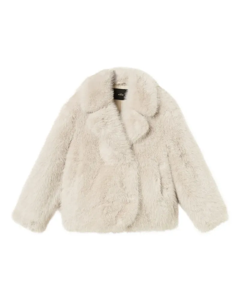 Twin-Set Kurzer Faux-Fur-Mantel - Nude Nude