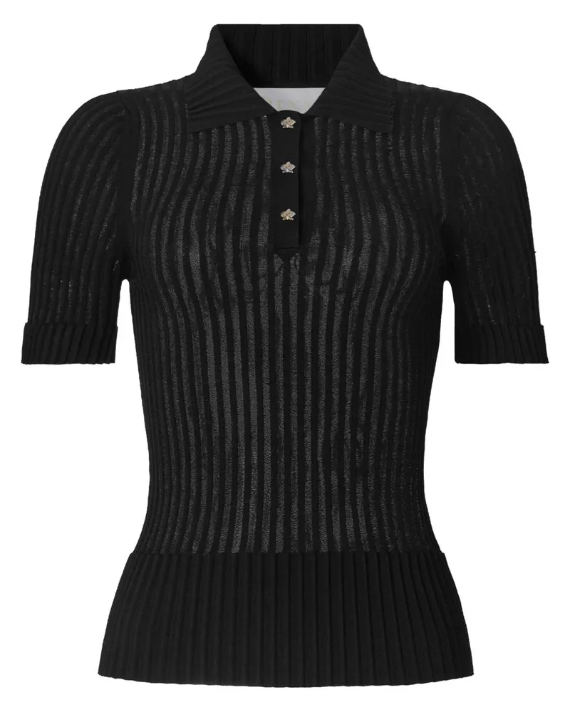 Genny Geripptes Poloshirt - Schwarz Schwarz