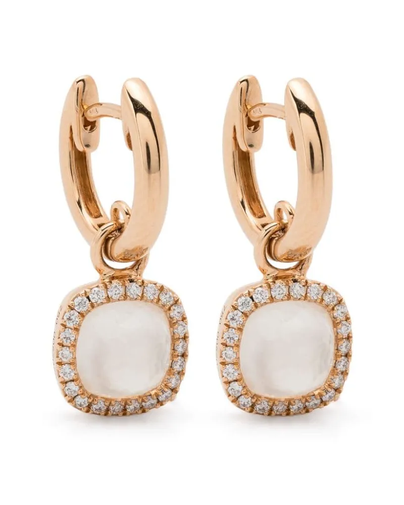 TIRISI 18kt Monte Carlo Rotgoldohrringe mit Diamanten - Rosa Rosa