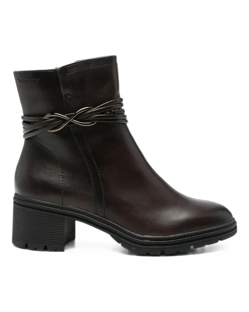 Tamaris braided-strap ankle boots - Braun Braun