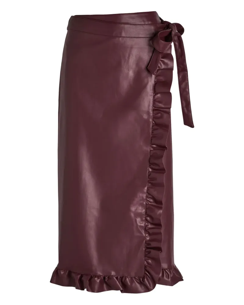 Never Fully Dressed ruffled-hem side-tie skirt - Rot Rot