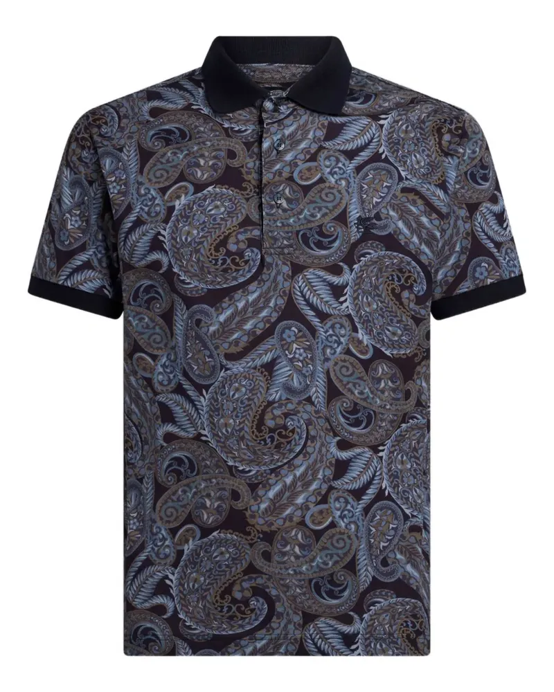 Etro Poloshirt mit Paisley-Print - Blau Blau