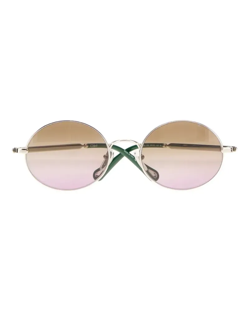 Chloé Sonnenbrille mit rundem Gestell - Silber Silber
