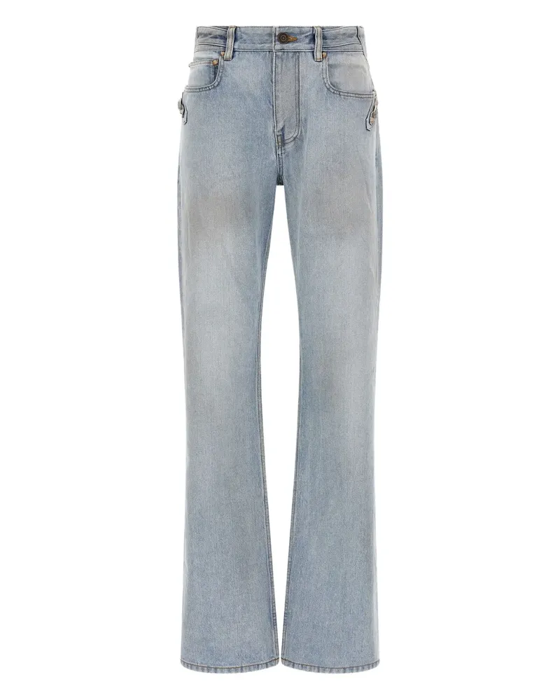 Balenciaga Ausgeblichene City Jeans - Blau Blau