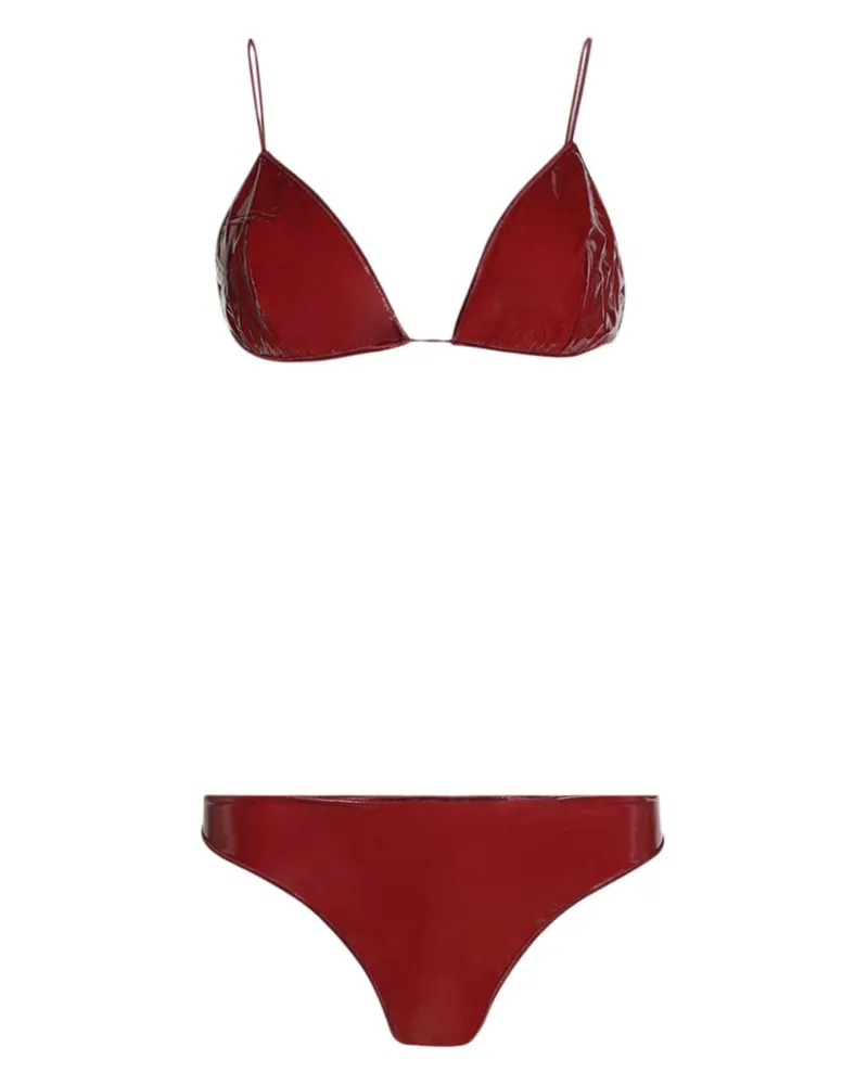 Oséree Microkini Bikini mit Lack-Finish - Rot Rot