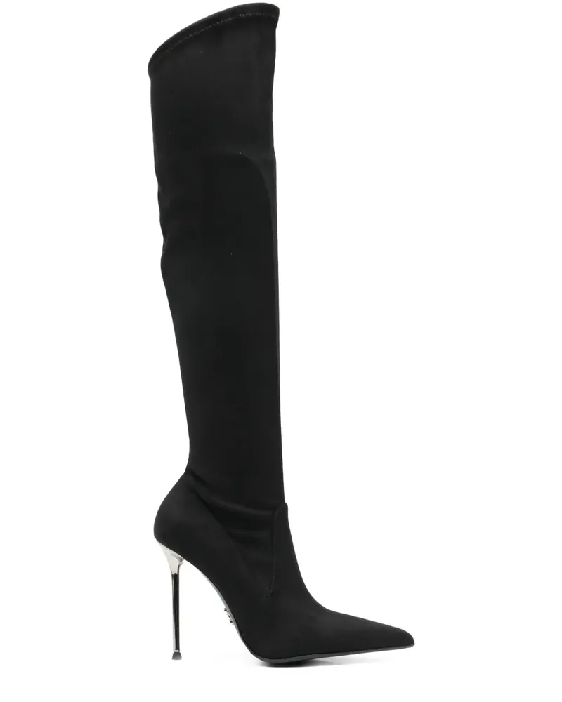 Sergio Levantesi Spitze Stiletto-Stiefel - Schwarz Schwarz