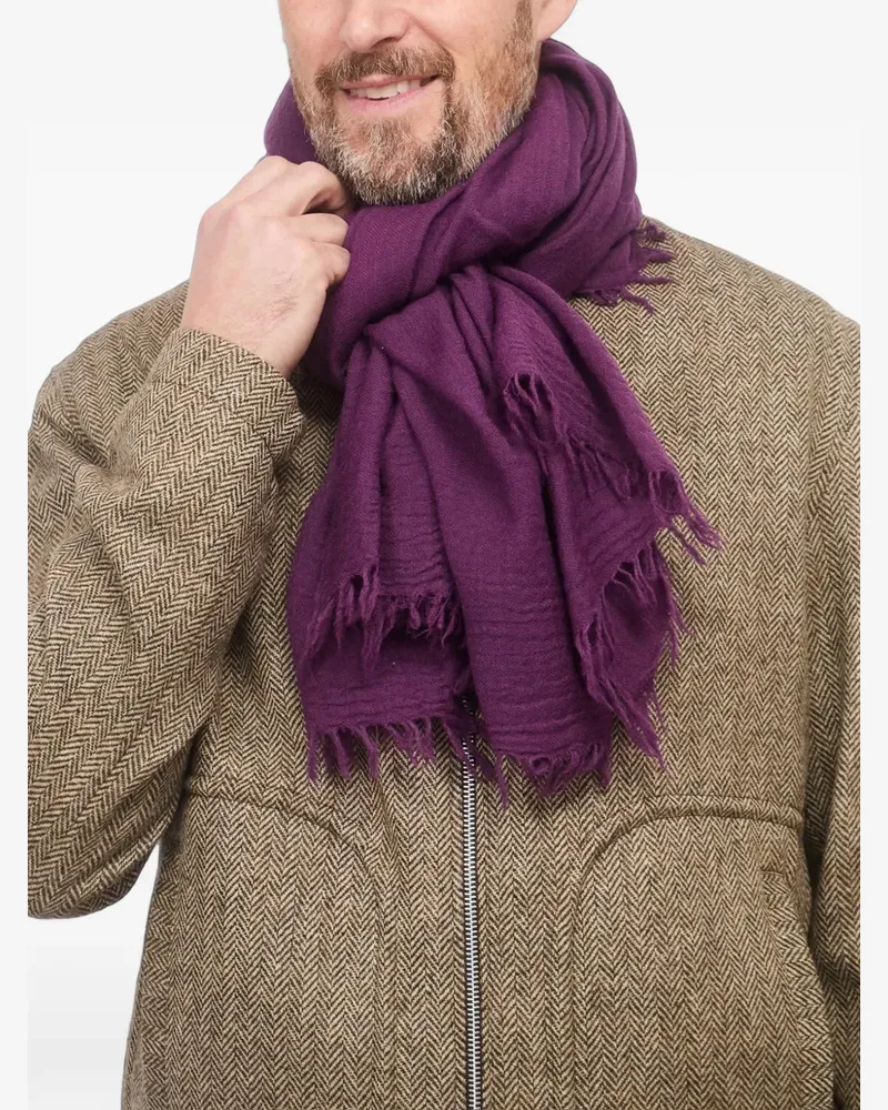 Leathersmith of London textured wool scarf - Violett Violett