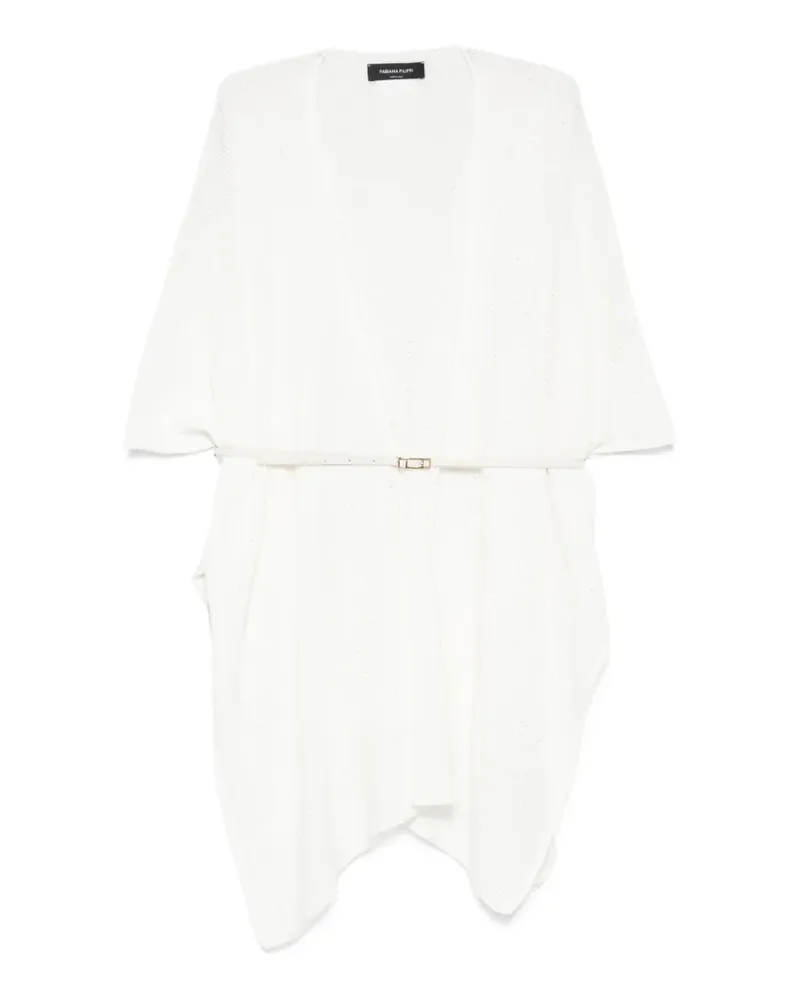 Fabiana Filippi belted cardi-coat - Weiß Weiß
