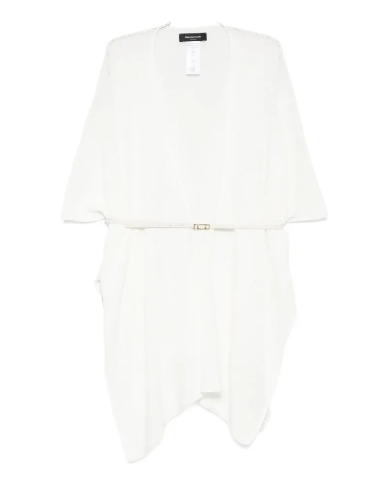 Fabiana Filippi belted cardi-coat - Weiß Weiß