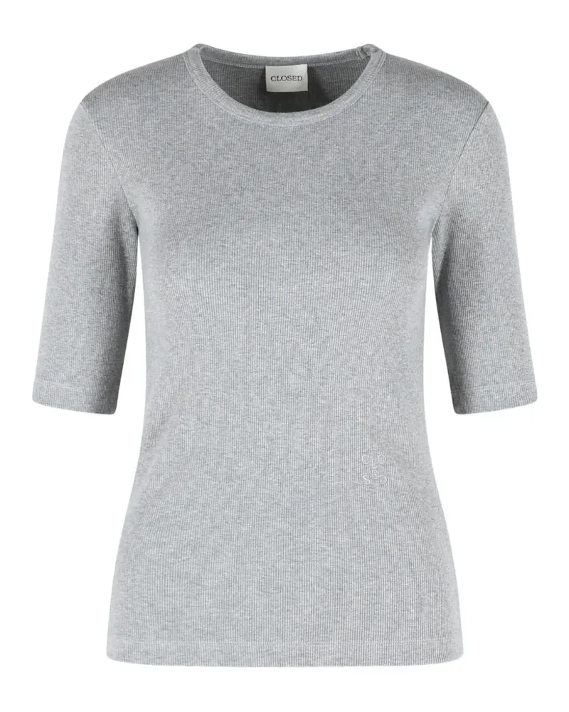 Closed Geripptes T-Shirt - Grau Grau