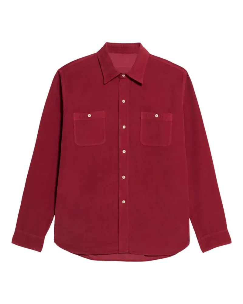 Fortela Work patch-pocket corduroy shirt - Rot Rot