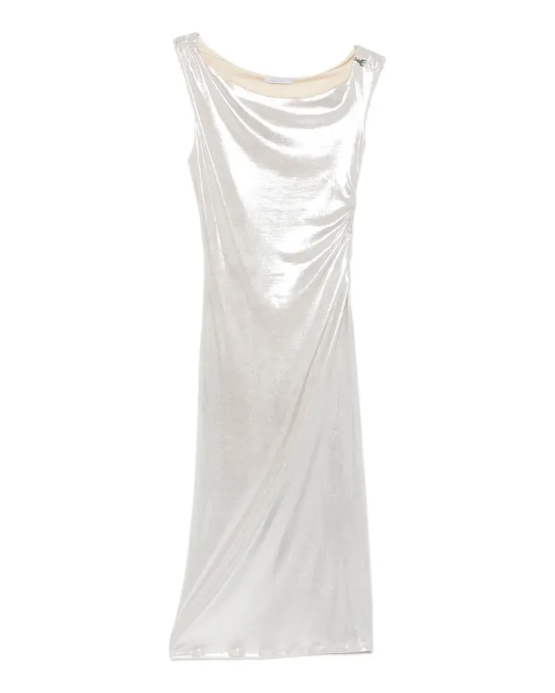 Patrizia Pepe logo-detail midi dress - Silber Silber