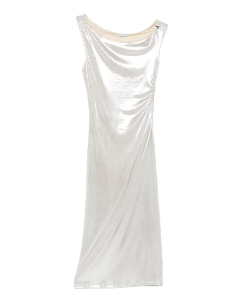 Patrizia Pepe logo-detail midi dress - Silber Silber