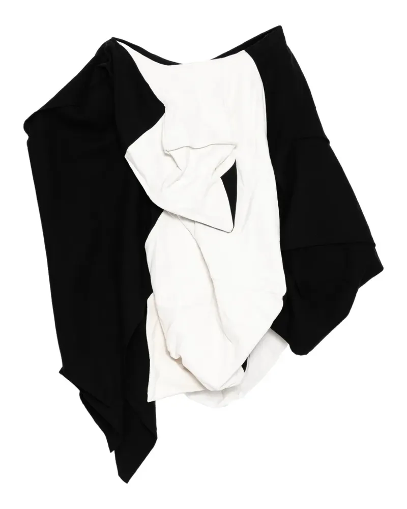 Yohji Yamamoto Rock mit Kastendetail - Schwarz Schwarz