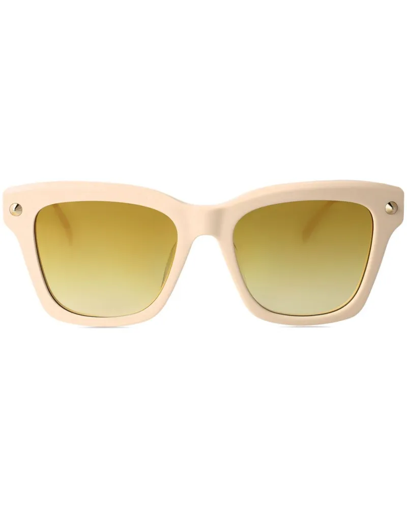 Alexander McQueen Sonnenbrille mit Wayfarer-Gestell - Nude Nude